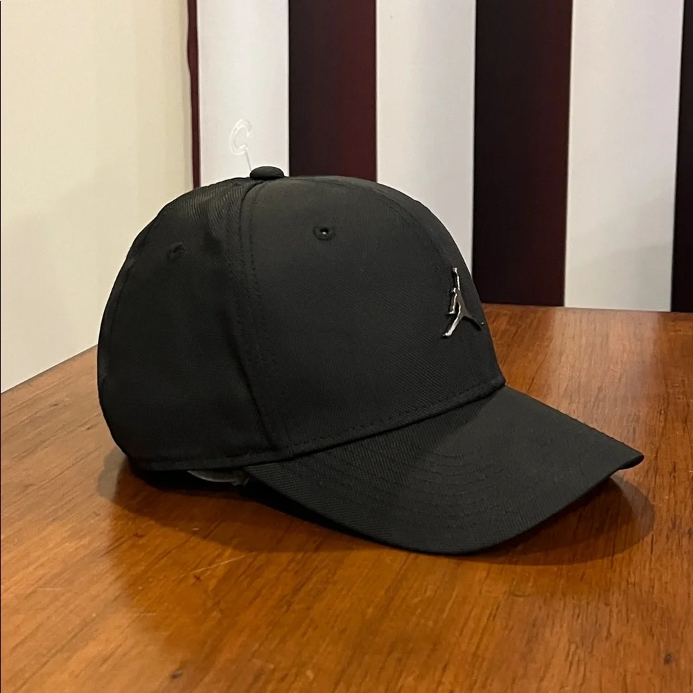 Nike Air Jordan Nylon Hat Cap black new One Size Adult Strap Back